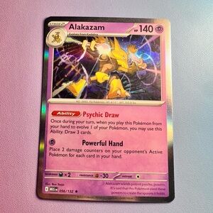 alakazam (056/132) - holo rare — pokémon: mega evolutions